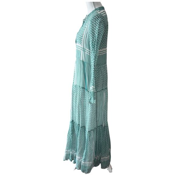 Vintage Ibiza Long Sleeve Cotton Maxi Dress Free Size - Picture 7 of 14